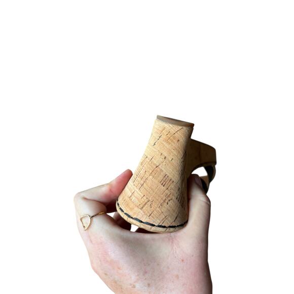 Born Black Strappy Slip on Cork Wedge Platform Sandals - 10 - Picture 10 of 10